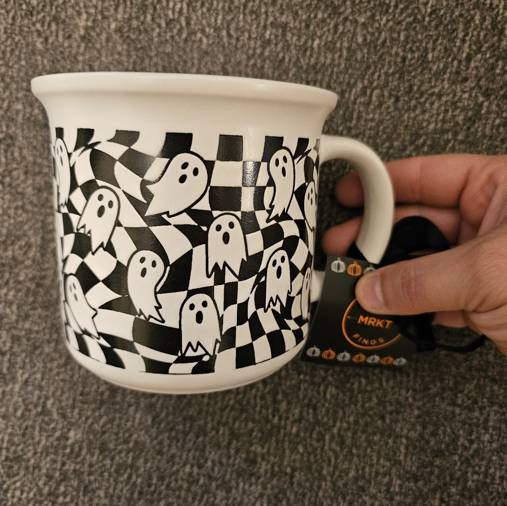 Checkered Ghost Mug
